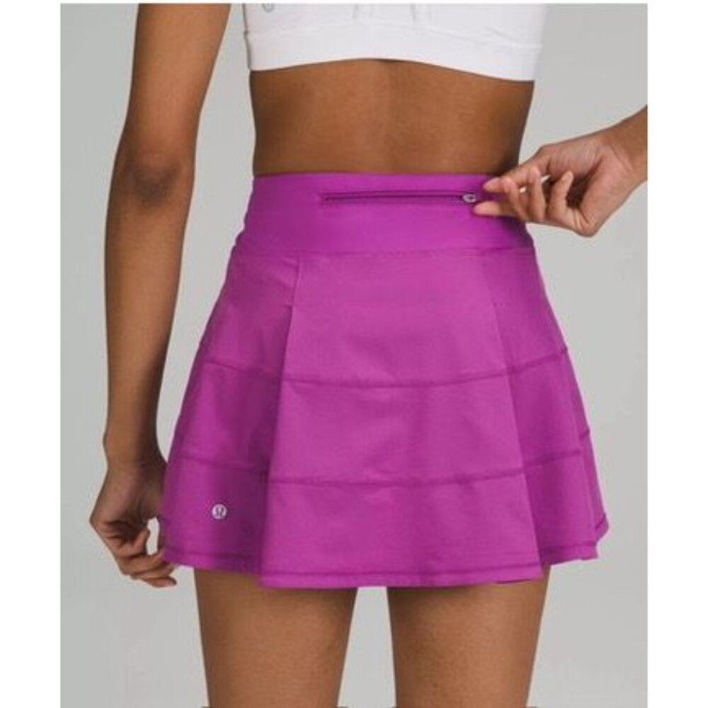 Lululemon women's 6 vivid plum pace‎ rival tennis athletic skort pleated back - Picture 2 of 8